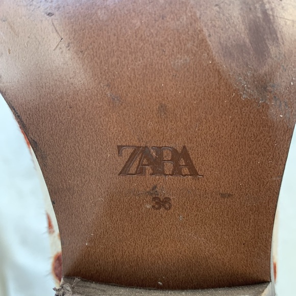 Zara Cow Print Calf Hair Western Ankle Booties - Picture 14 of 14